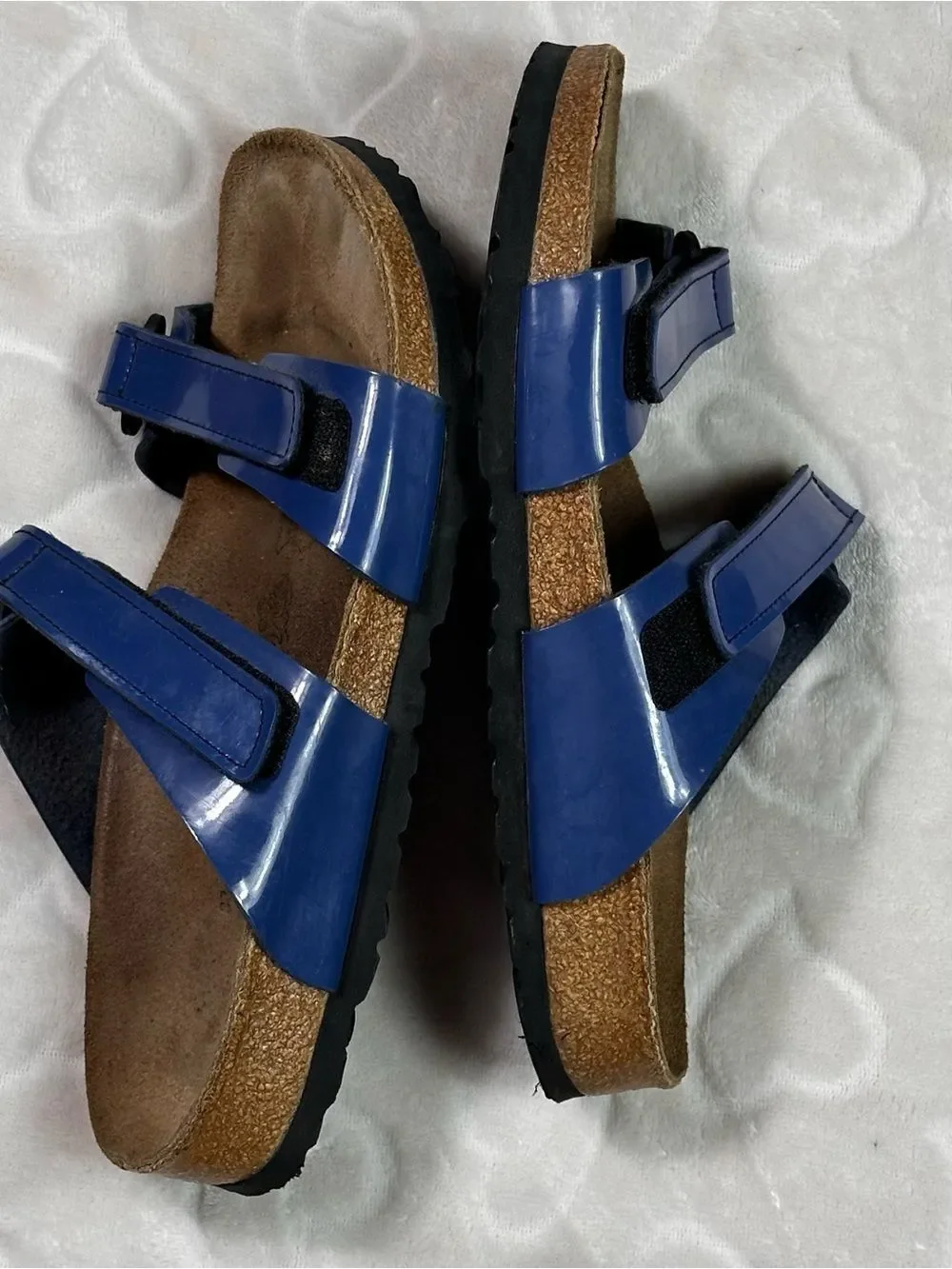 Big kids Blue Adjustable Strap Sandals